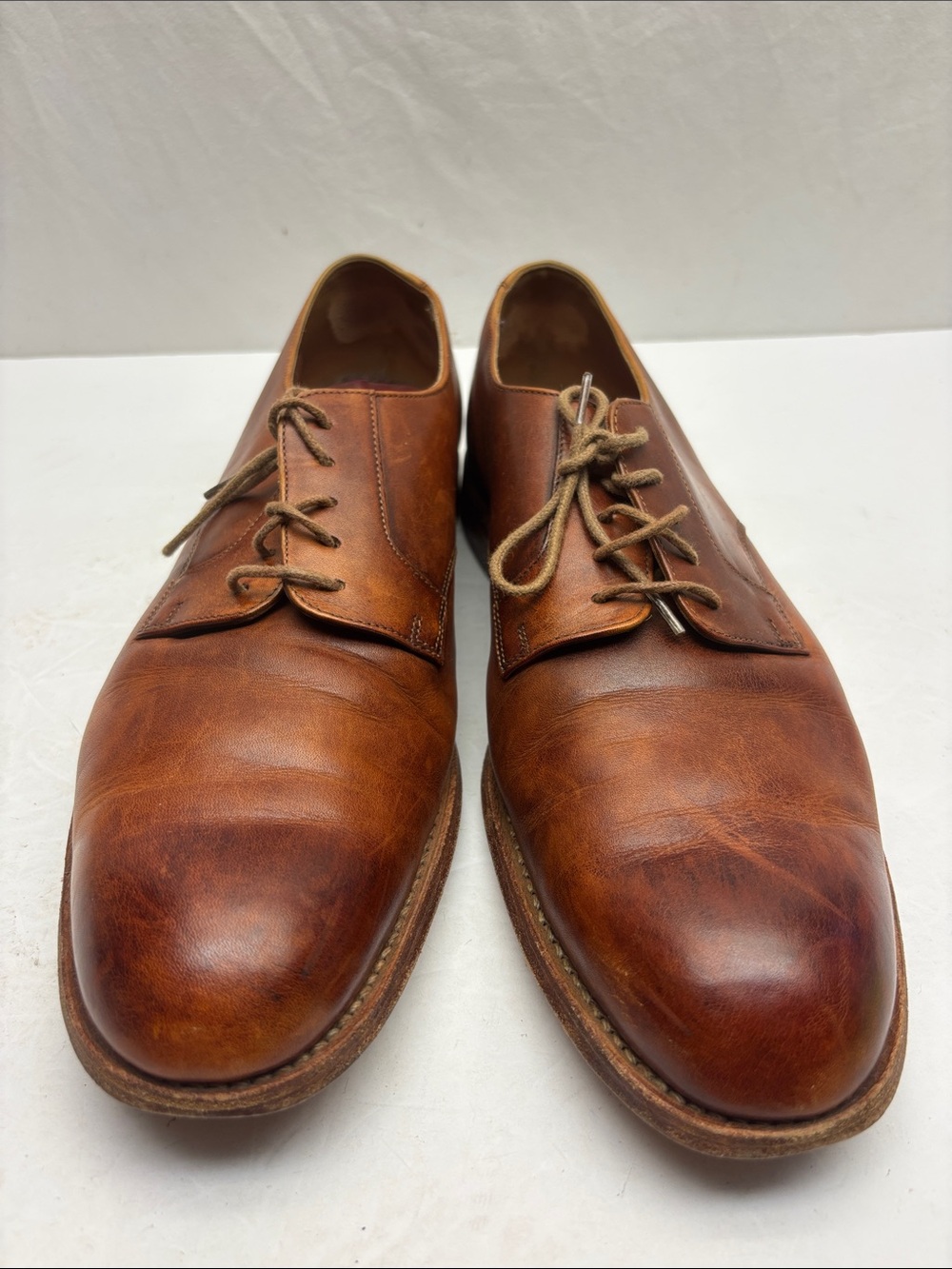 Grenson Men's Brown Leather Derby Shoes - Classic Lace-Up, SZ 8.5, box 68